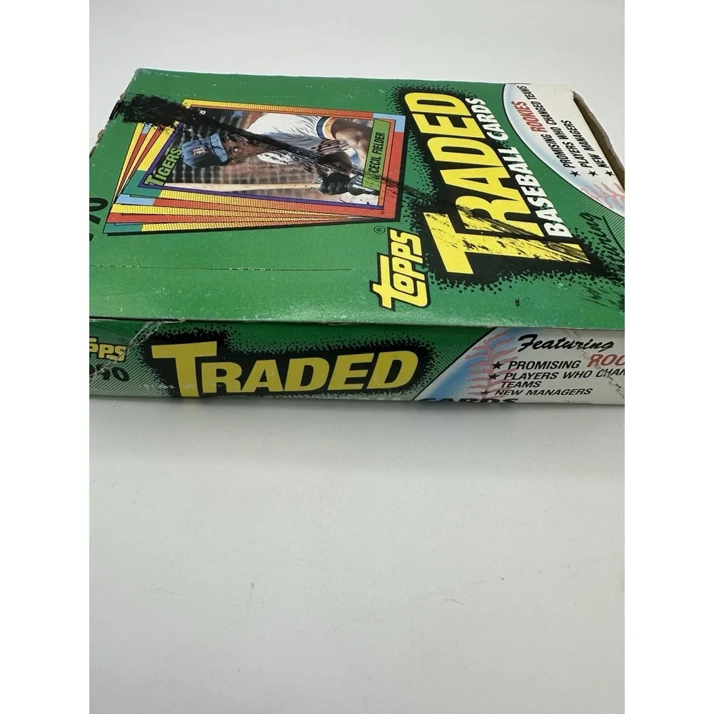 1990 Topps Traded Baseball Wax Box 36 Sealed Unopened Packs 7 Cards